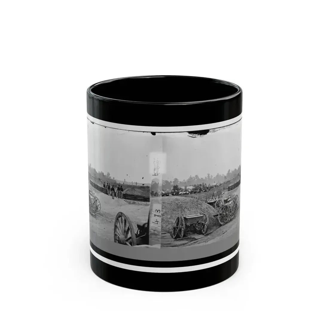 Fair Oaks, Va., Vicinity. Fort Richardson And Adjacent Encampment (U.S. Civil War) Black Coffee Mug 11oz - Go Mug Yourself