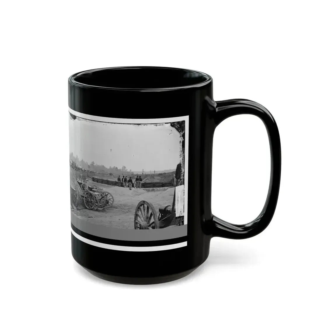 Fair Oaks, Va., Vicinity. Fort Richardson And Adjacent Encampment (U.S. Civil War) Black Coffee Mug - Go Mug Yourself