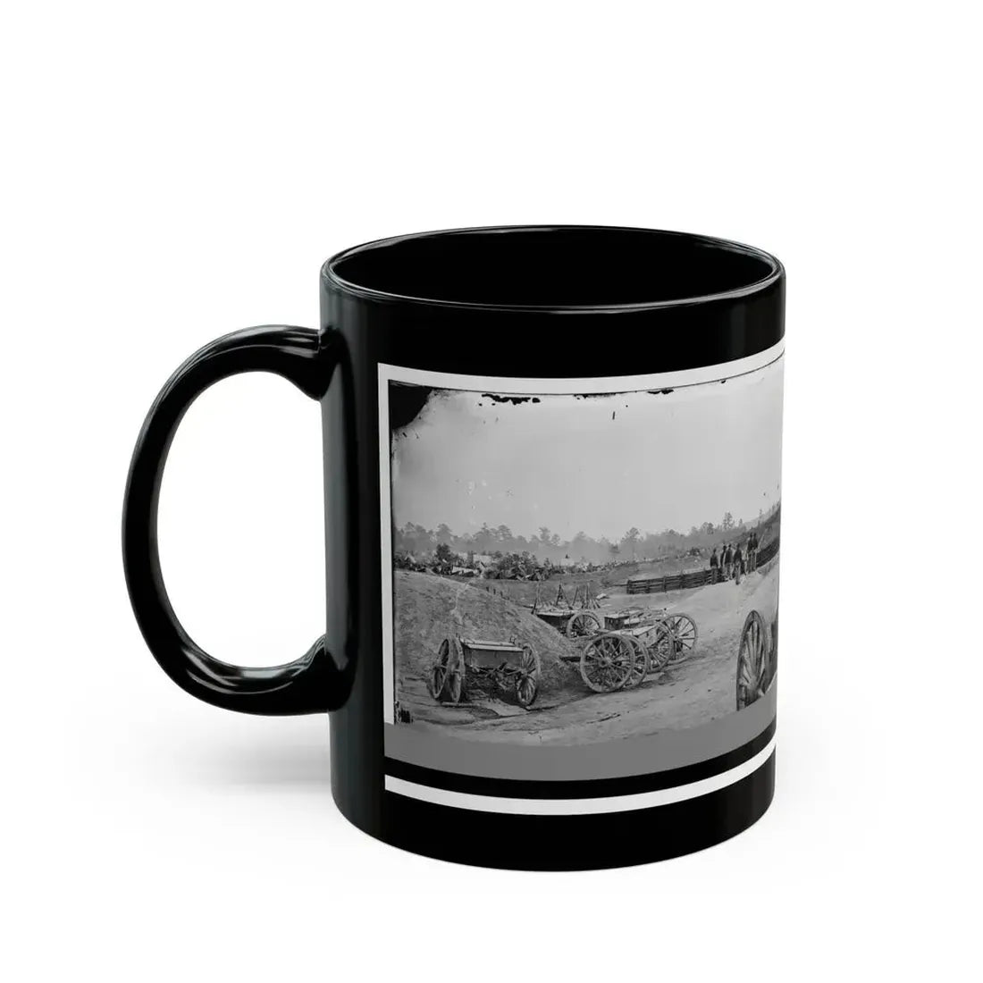 Fair Oaks, Va., Vicinity. Fort Richardson And Adjacent Encampment (U.S. Civil War) Black Coffee Mug - Go Mug Yourself