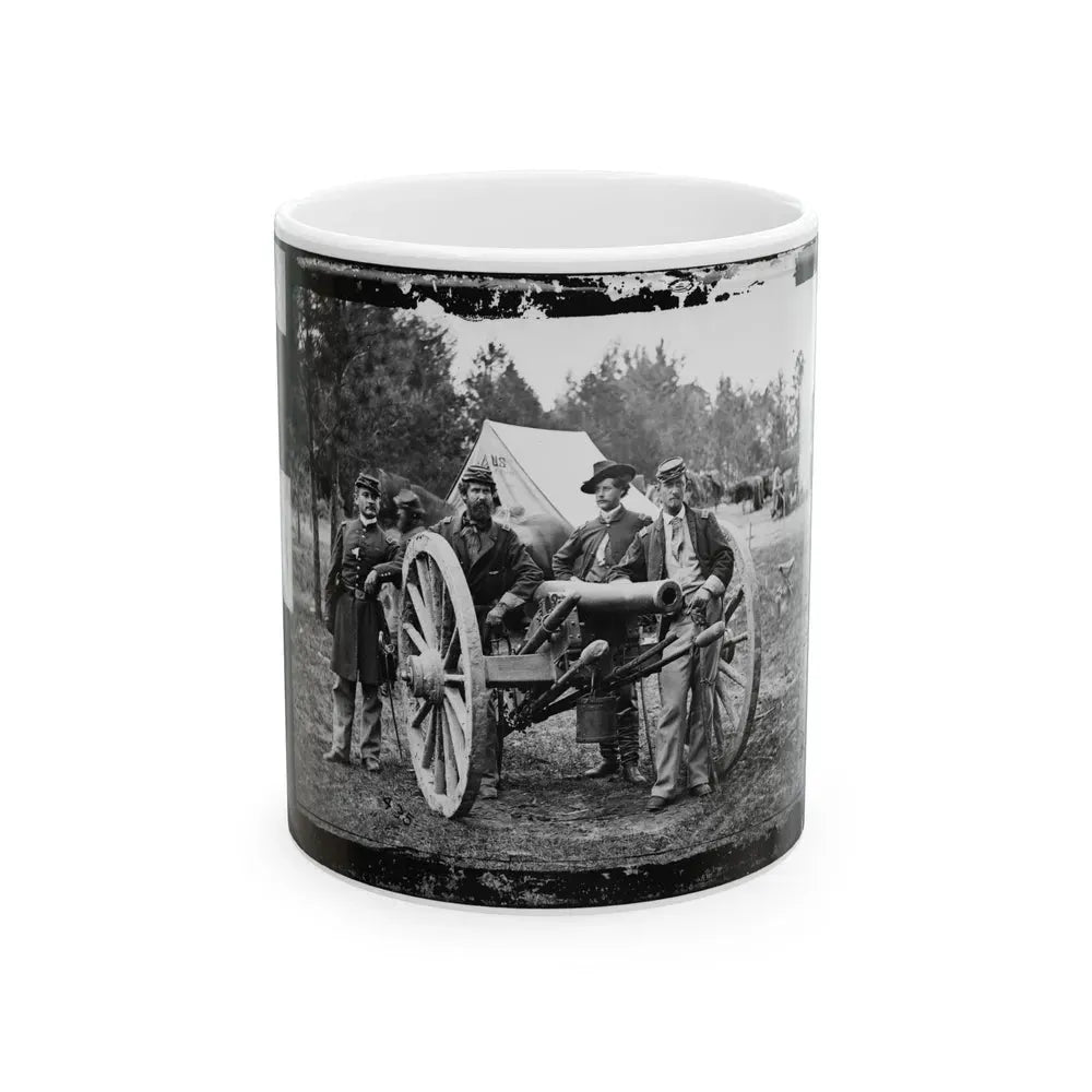 Fair Oaks, Va., Vicinity. Lt. Robert Clarke, Capt. John C. Tidball, Lt. William N. Dennison, And Capt. Alexander C.M. Pennington (U.S. Civil War) White Coffee Mug 11oz - Go Mug Yourself