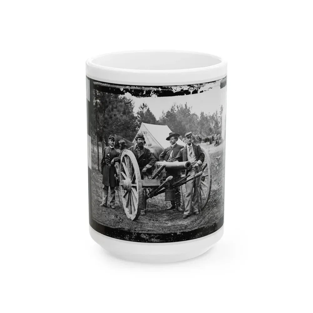 Fair Oaks, Va., Vicinity. Lt. Robert Clarke, Capt. John C. Tidball, Lt. William N. Dennison, And Capt. Alexander C.M. Pennington (U.S. Civil War) White Coffee Mug 15oz - Go Mug Yourself