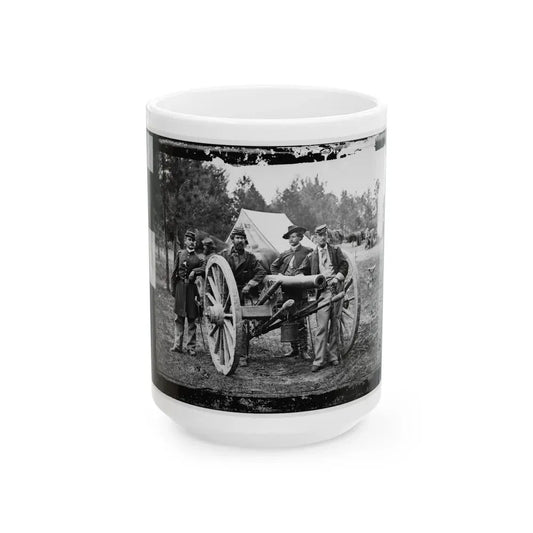 Fair Oaks, Va., Vicinity. Lt. Robert Clarke, Capt. John C. Tidball, Lt. William N. Dennison, And Capt. Alexander C.M. Pennington (U.S. Civil War) White Coffee Mug 15oz - Go Mug Yourself
