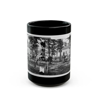 Fair Oaks, Va., Vicinity. Quarles House, Where Many Dead Were Buried (U.S. Civil War) Black Coffee Mug 15oz - Go Mug Yourself