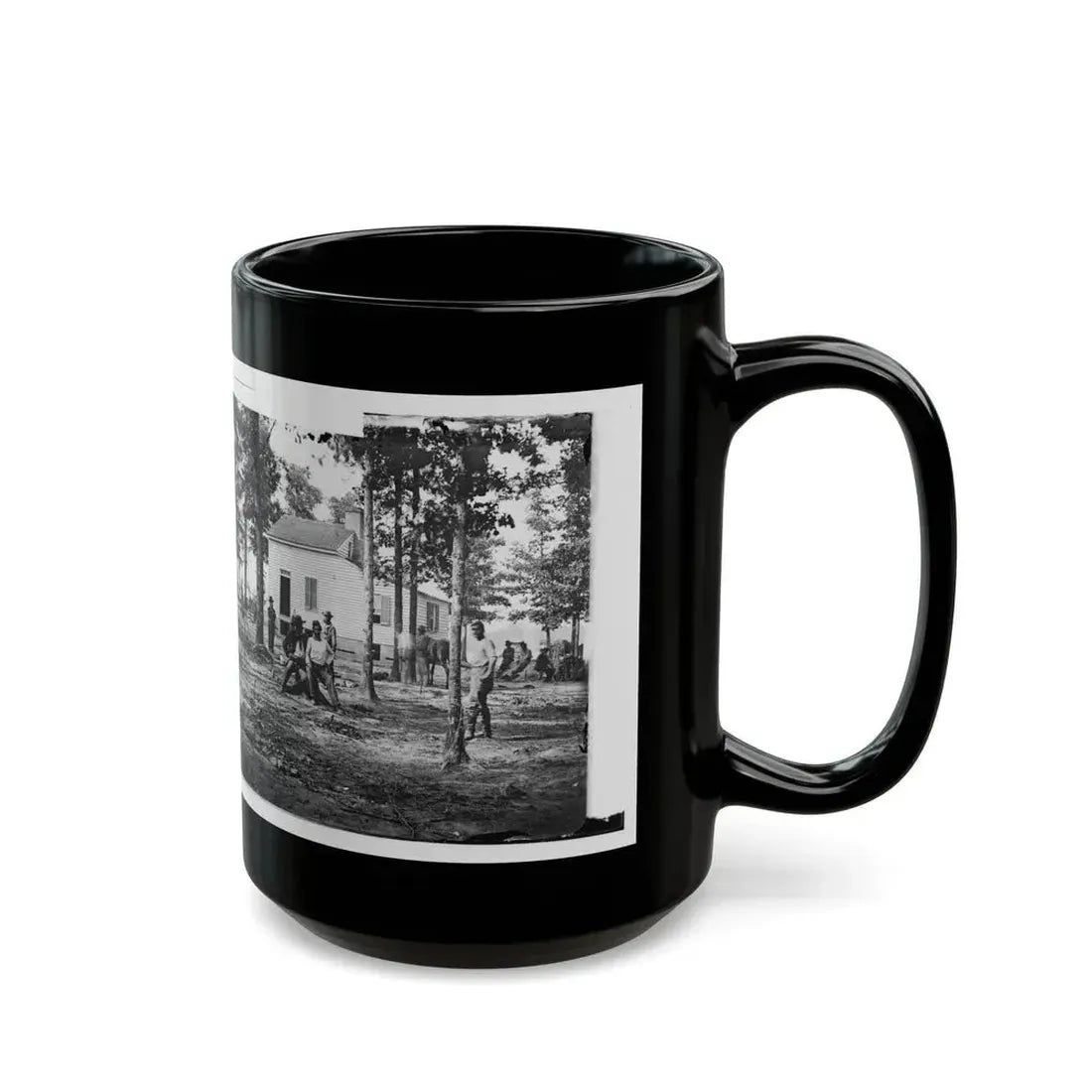 Fair Oaks, Va., Vicinity. Quarles House, Where Many Dead Were Buried (U.S. Civil War) Black Coffee Mug - Go Mug Yourself