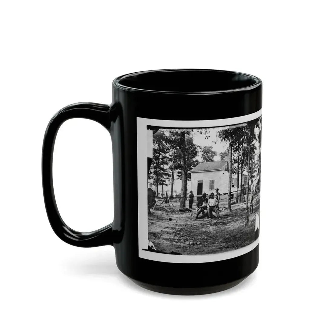 Fair Oaks, Va., Vicinity. Quarles House, Where Many Dead Were Buried (U.S. Civil War) Black Coffee Mug - Go Mug Yourself