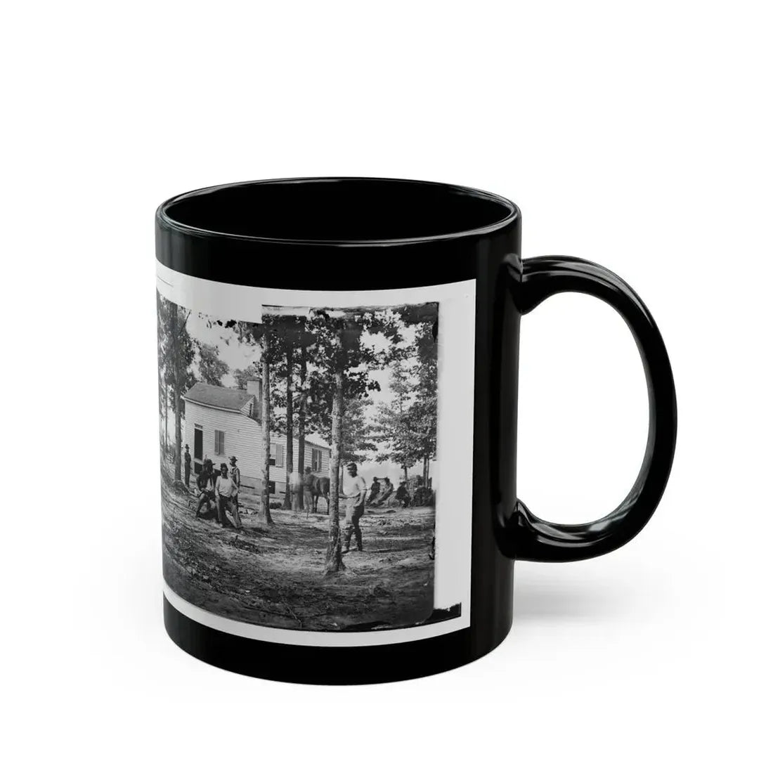 Fair Oaks, Va., Vicinity. Quarles House, Where Many Dead Were Buried (U.S. Civil War) Black Coffee Mug - Go Mug Yourself