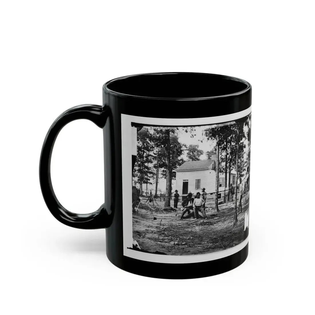 Fair Oaks, Va., Vicinity. Quarles House, Where Many Dead Were Buried (U.S. Civil War) Black Coffee Mug - Go Mug Yourself