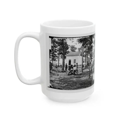 Fair Oaks, Va., Vicinity. Quarles House, Where Many Dead Were Buried (U.S. Civil War) White Coffee Mug - Go Mug Yourself