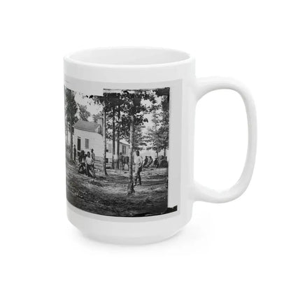 Fair Oaks, Va., Vicinity. Quarles House, Where Many Dead Were Buried (U.S. Civil War) White Coffee Mug - Go Mug Yourself