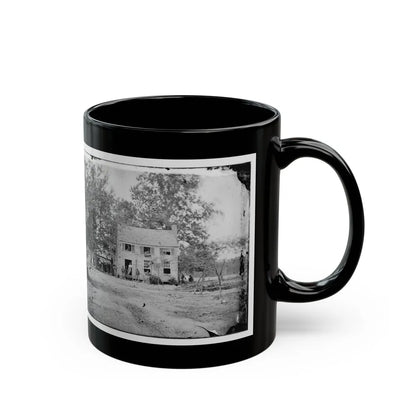 Fair Oaks, Va. Frame House Used As A Hospital By Gen Joseph Hooker's Division (U.S. Civil War) Black Coffee Mug-Go Mug Yourself