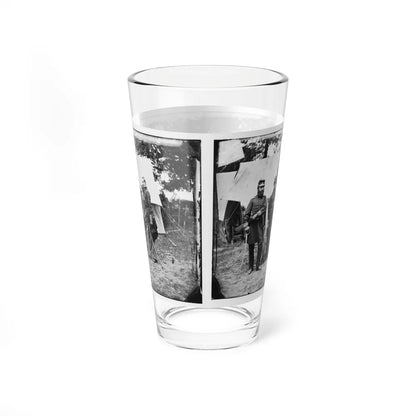 Fair Oaks, Va., Vicinity. Capt. James M. Robertson (Third From Left) And Officers (U.S. Civil War) Pint Glass 16oz-Go Mug Yourself