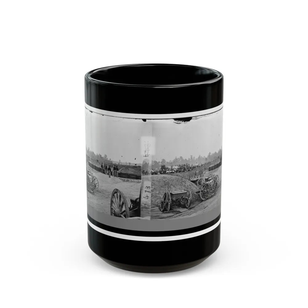 Fair Oaks, Va., Vicinity. Fort Richardson And Adjacent Encampment (U.S. Civil War) Black Coffee Mug-15oz-Go Mug Yourself