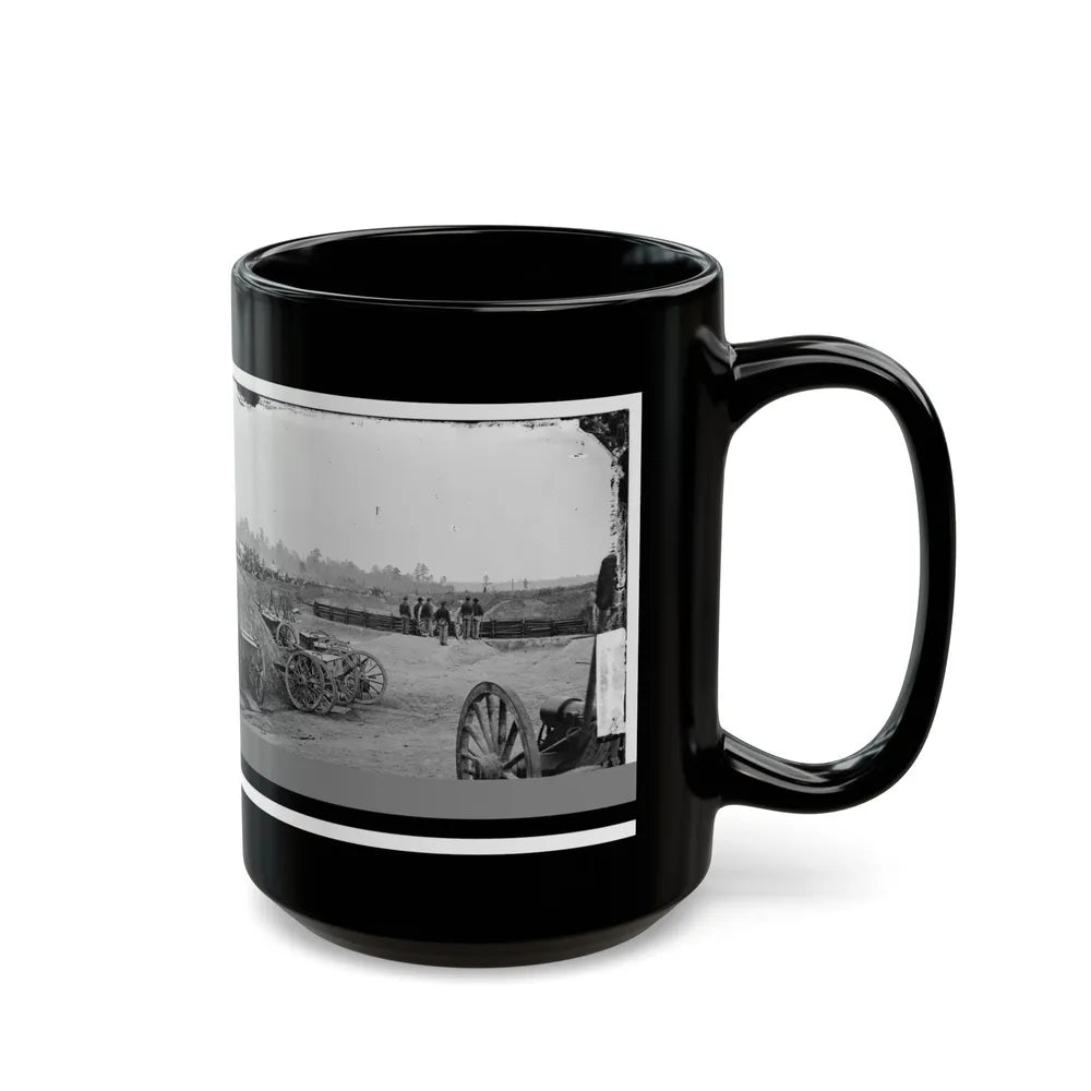 Fair Oaks, Va., Vicinity. Fort Richardson And Adjacent Encampment (U.S. Civil War) Black Coffee Mug-Go Mug Yourself