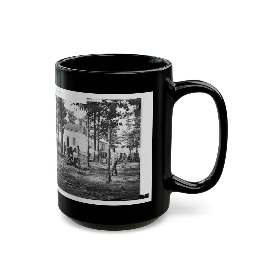 Fair Oaks, Va., Vicinity. Quarles House, Where Many Dead Were Buried (U.S. Civil War) Black Coffee Mug-Go Mug Yourself