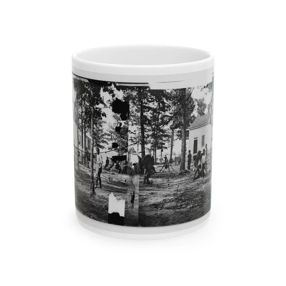 Fair Oaks, Va., Vicinity. Quarles House, Where Many Dead Were Buried (U.S. Civil War) White Coffee Mug-11oz-Go Mug Yourself