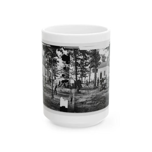 Fair Oaks, Va., Vicinity. Quarles House, Where Many Dead Were Buried (U.S. Civil War) White Coffee Mug-15oz-Go Mug Yourself