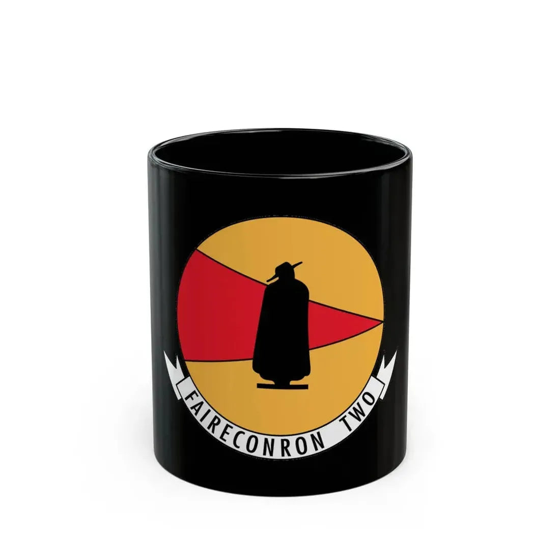 Faireconron Two Fleet Air Reconnaissance Squadron TWO (U.S. Navy) Black Coffee Mug 11oz - Go Mug Yourself