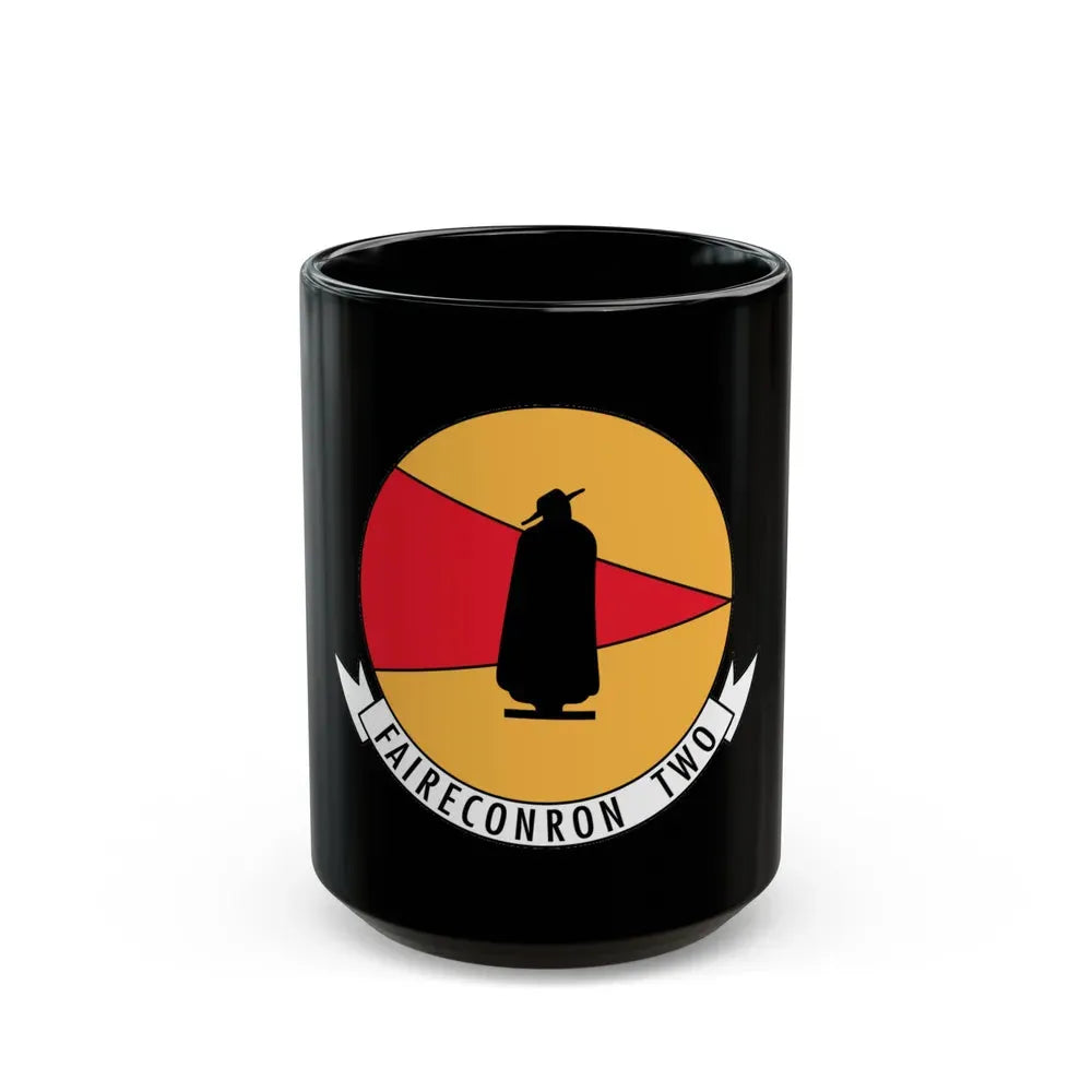 Faireconron Two Fleet Air Reconnaissance Squadron TWO (U.S. Navy) Black Coffee Mug 15oz - Go Mug Yourself