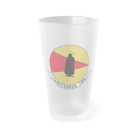 Faireconron Two Fleet Air Reconnaissance Squadron TWO (U.S. Navy) Frosted Pint Glass 16oz Default Title - Go Mug Yourself