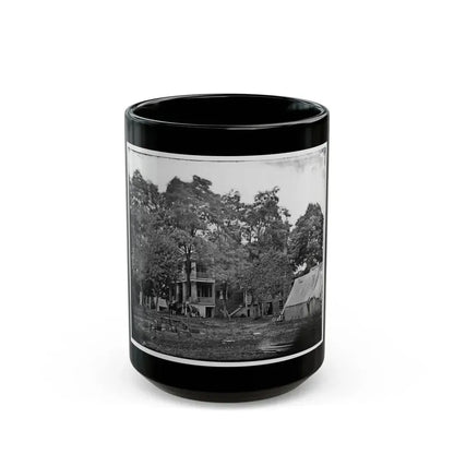 Fairfax Court House, Va.  House Used As A Headquarters By Gen. G. B. Mcclellan And Gen. P. G. T. Beauregard (U.S. Civil War) Black Coffee Mug 15oz - Go Mug Yourself