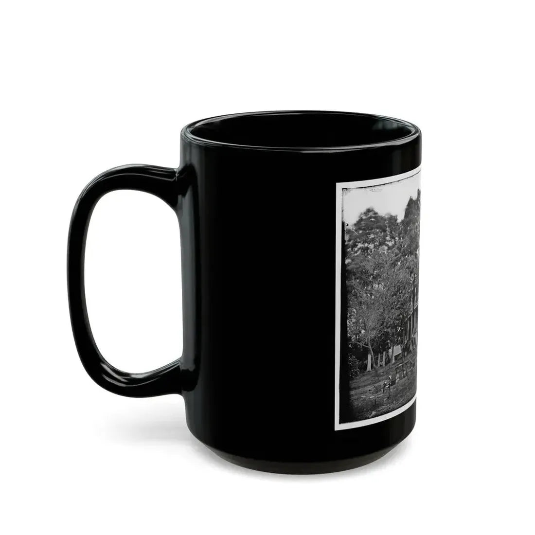 Fairfax Court House, Va.  House Used As A Headquarters By Gen. G. B. Mcclellan And Gen. P. G. T. Beauregard (U.S. Civil War) Black Coffee Mug - Go Mug Yourself