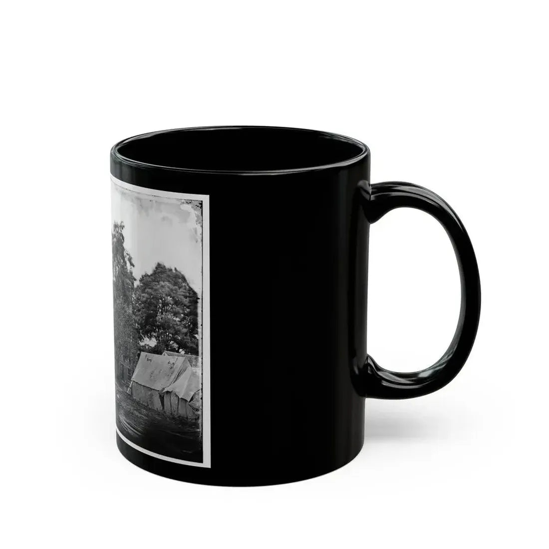 Fairfax Court House, Va.  House Used As A Headquarters By Gen. G. B. Mcclellan And Gen. P. G. T. Beauregard (U.S. Civil War) Black Coffee Mug - Go Mug Yourself
