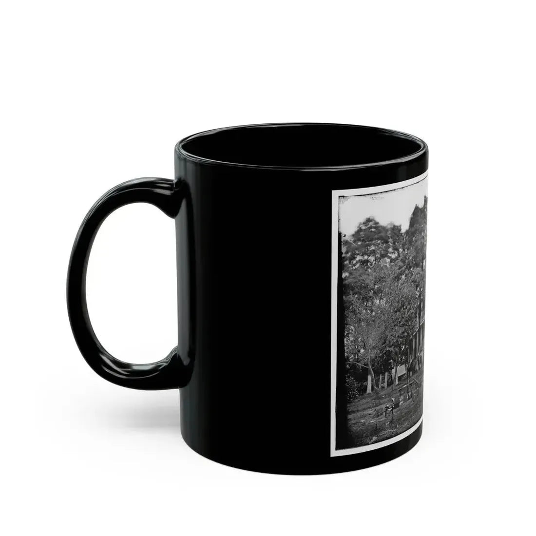Fairfax Court House, Va.  House Used As A Headquarters By Gen. G. B. Mcclellan And Gen. P. G. T. Beauregard (U.S. Civil War) Black Coffee Mug - Go Mug Yourself