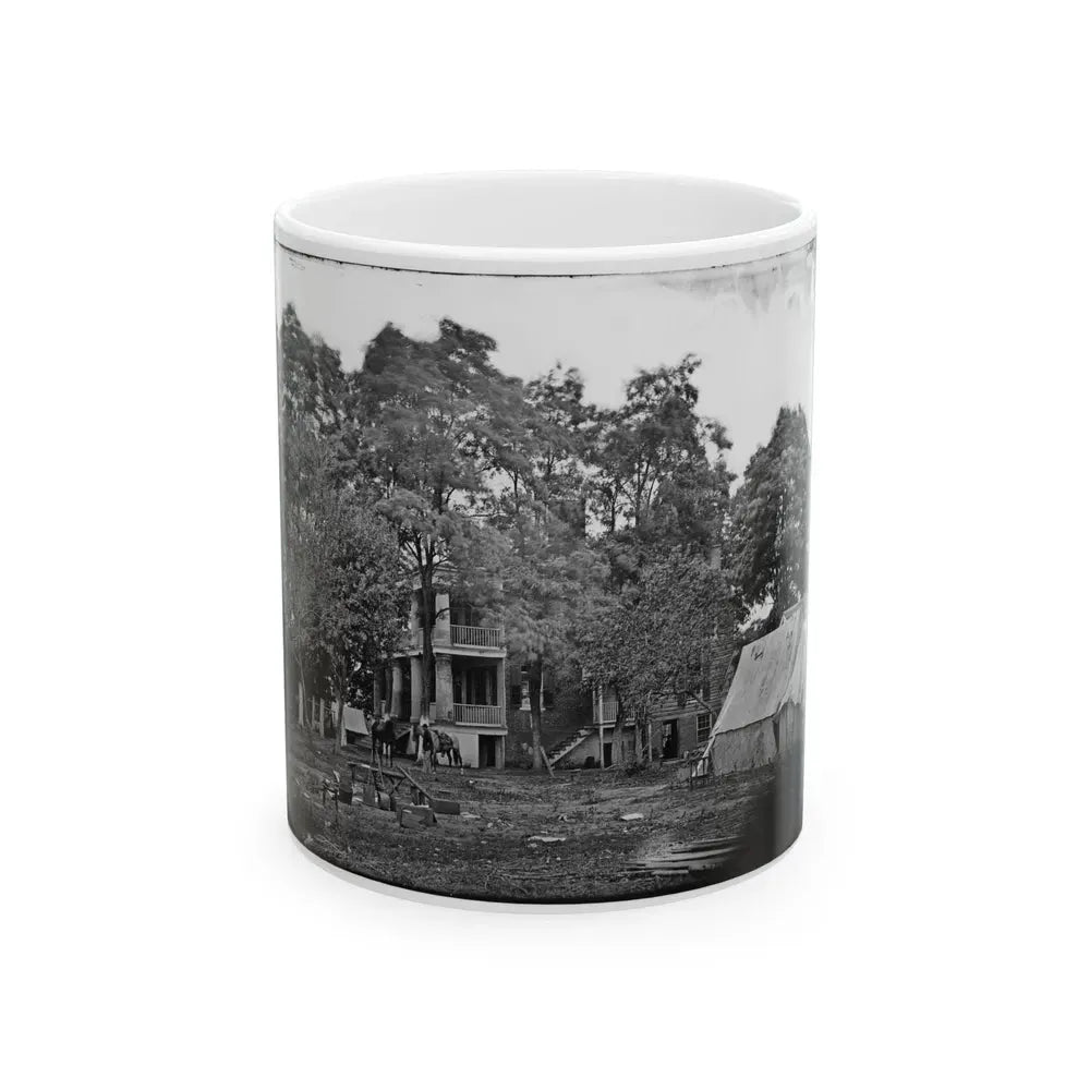 Fairfax Court House, Va.  House Used As A Headquarters By Gen. G. B. Mcclellan And Gen. P. G. T. Beauregard (U.S. Civil War) White Coffee Mug 11oz - Go Mug Yourself