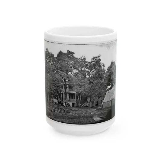 Fairfax Court House, Va.  House Used As A Headquarters By Gen. G. B. Mcclellan And Gen. P. G. T. Beauregard (U.S. Civil War) White Coffee Mug 15oz - Go Mug Yourself