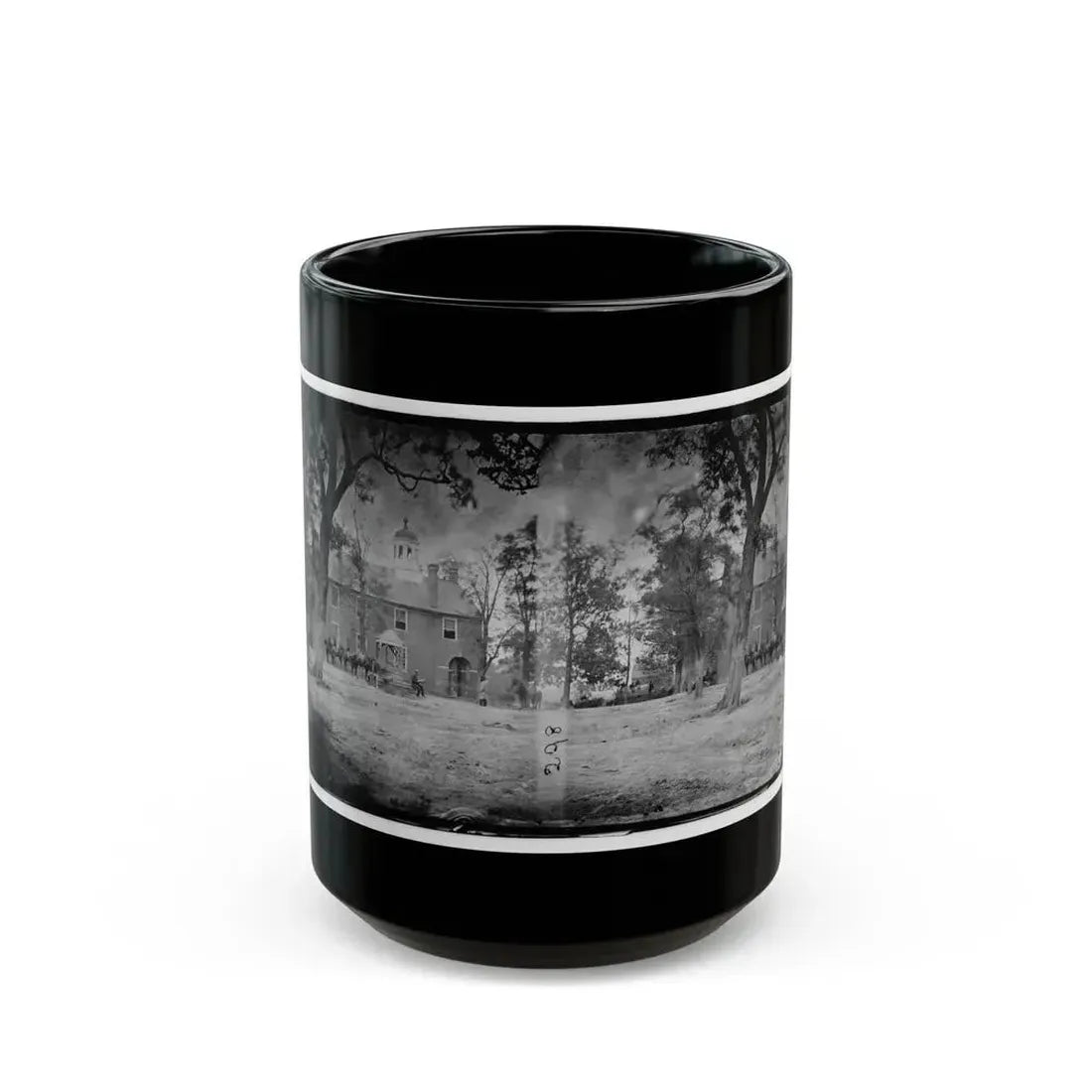 Fairfax Court House, Va.  The Courthouse (U.S. Civil War) Black Coffee Mug 15oz - Go Mug Yourself