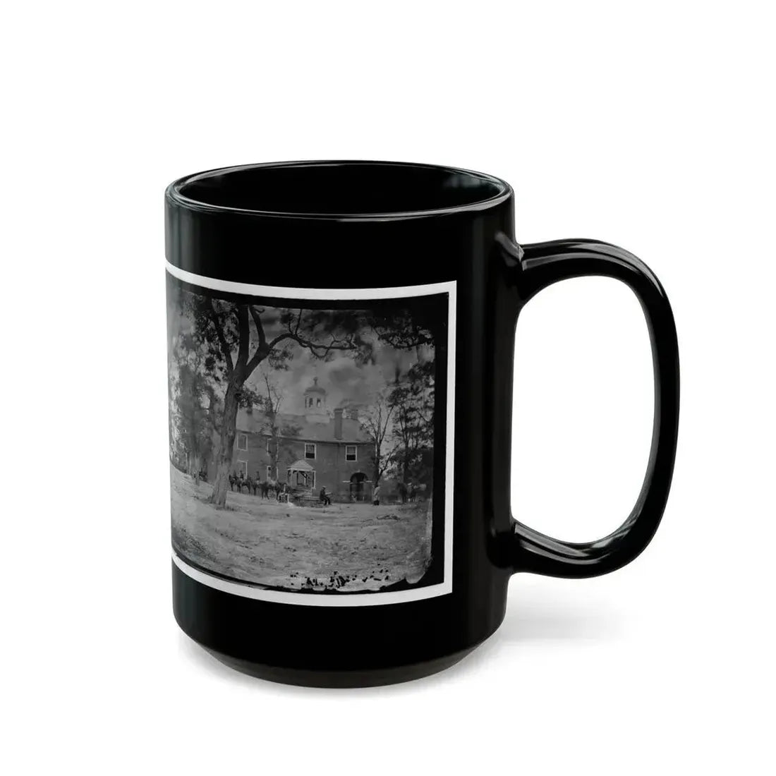 Fairfax Court House, Va.  The Courthouse (U.S. Civil War) Black Coffee Mug - Go Mug Yourself