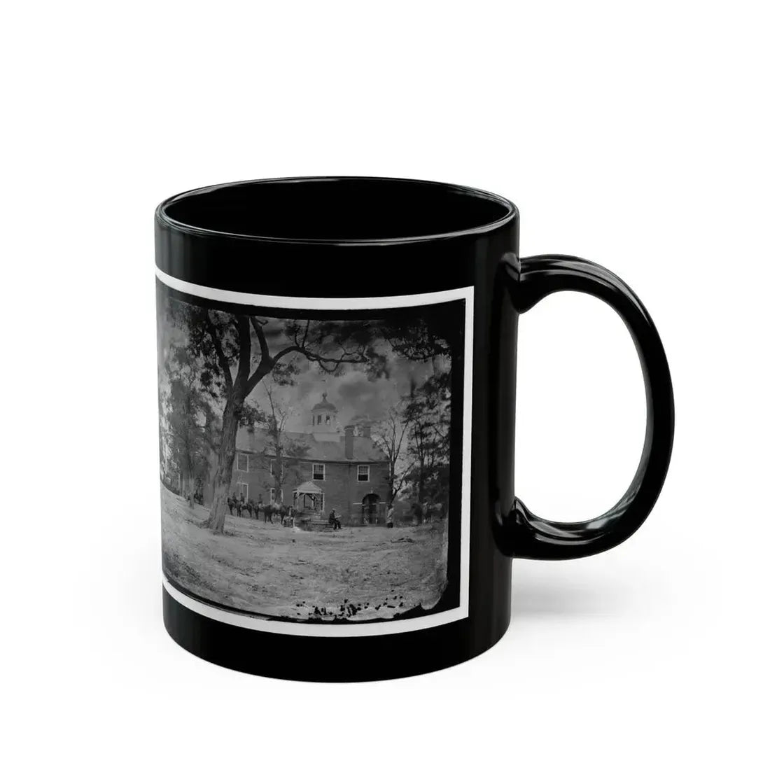 Fairfax Court House, Va.  The Courthouse (U.S. Civil War) Black Coffee Mug - Go Mug Yourself
