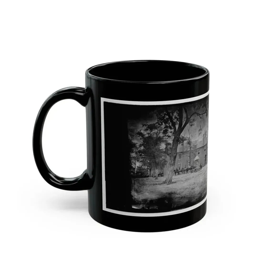 Fairfax Court House, Va.  The Courthouse (U.S. Civil War) Black Coffee Mug - Go Mug Yourself