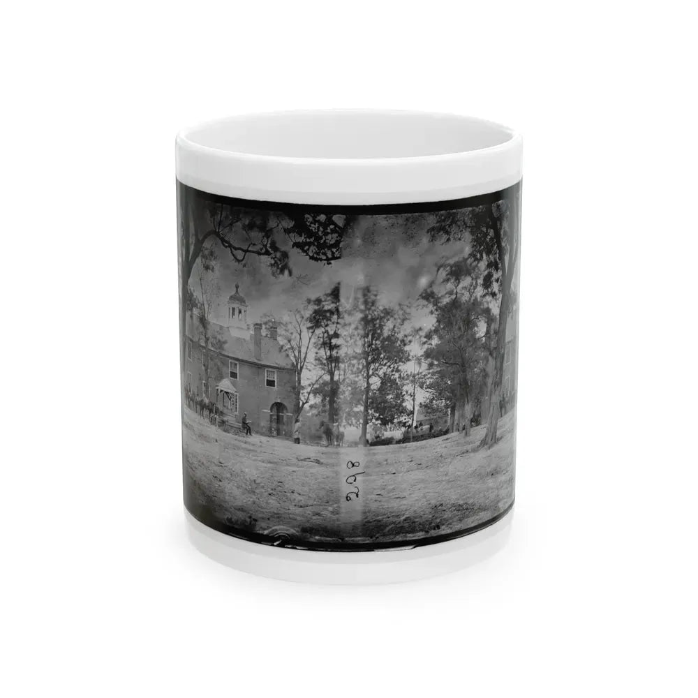 Fairfax Court House, Va.  The Courthouse (U.S. Civil War) White Coffee Mug 11oz - Go Mug Yourself