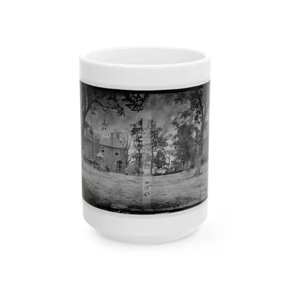 Fairfax Court House, Va.  The Courthouse (U.S. Civil War) White Coffee Mug 15oz - Go Mug Yourself