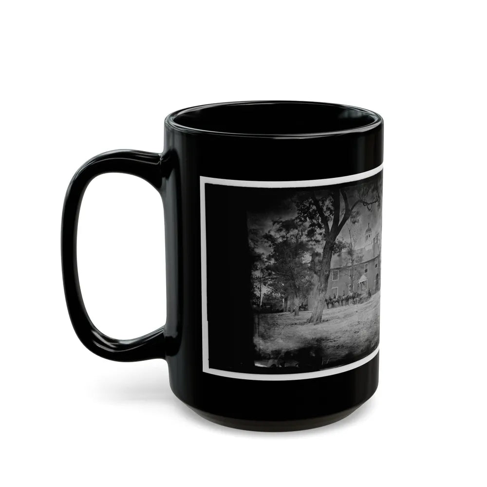 Fairfax Court House, Va. The Courthouse (U.S. Civil War) Black Coffee Mug-Go Mug Yourself