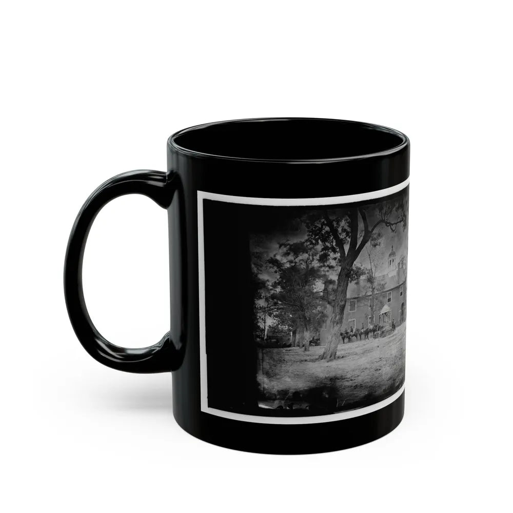 Fairfax Court House, Va. The Courthouse (U.S. Civil War) Black Coffee Mug-Go Mug Yourself