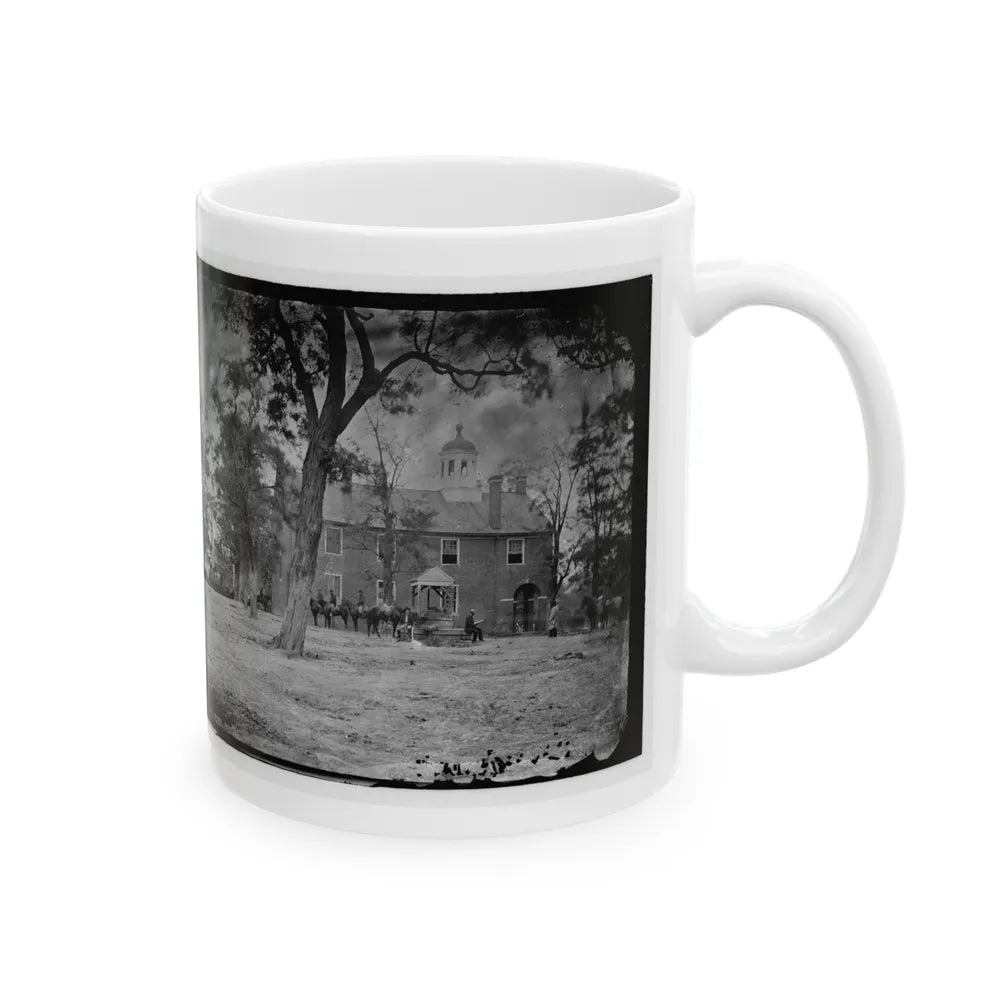 Fairfax Court House, Va. The Courthouse (U.S. Civil War) White Coffee Mug-Go Mug Yourself