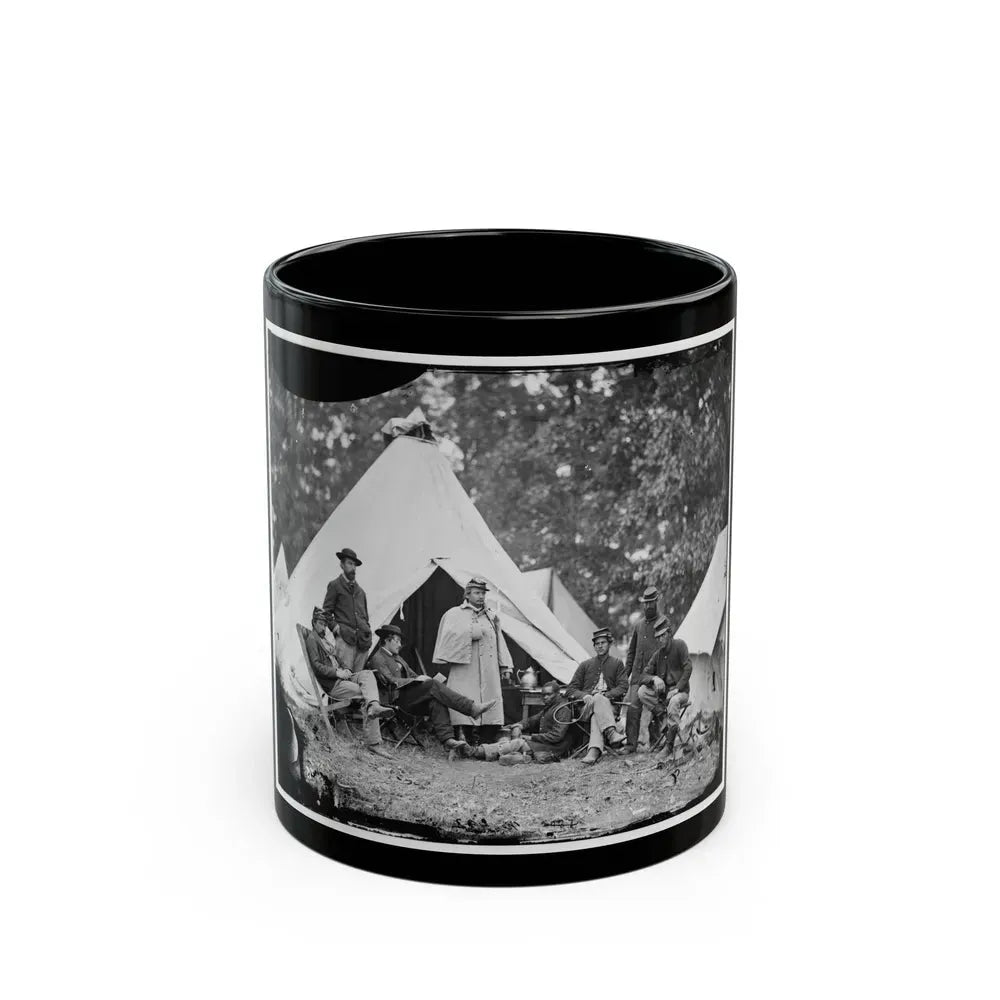 Fairfax Court House, Virginia. Capt. J.B. Howard, A.Q.M. And Group At Headquarters, Army Of The Potomac (U.S. Civil War) Black Coffee Mug 11oz - Go Mug Yourself