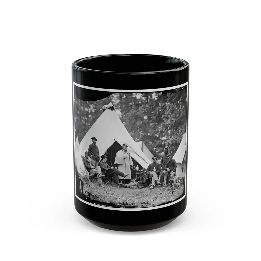 Fairfax Court House, Virginia. Capt. J.B. Howard, A.Q.M. And Group At Headquarters, Army Of The Potomac (U.S. Civil War) Black Coffee Mug 15oz - Go Mug Yourself