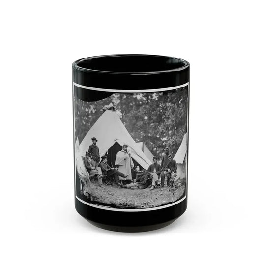Fairfax Court House, Virginia. Capt. J.B. Howard, A.Q.M. And Group At Headquarters, Army Of The Potomac (U.S. Civil War) Black Coffee Mug 15oz - Go Mug Yourself