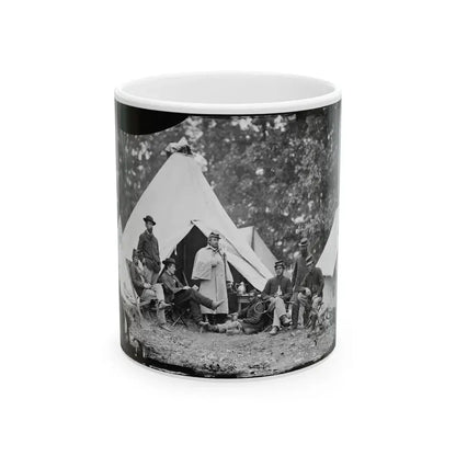 Fairfax Court House, Virginia. Capt. J.B. Howard, A.Q.M. And Group At Headquarters, Army Of The Potomac (U.S. Civil War) White Coffee Mug 11oz - Go Mug Yourself