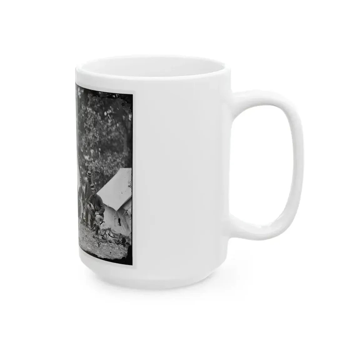 Fairfax Court House, Virginia. Capt. J.B. Howard, A.Q.M. And Group At Headquarters, Army Of The Potomac (U.S. Civil War) White Coffee Mug - Go Mug Yourself