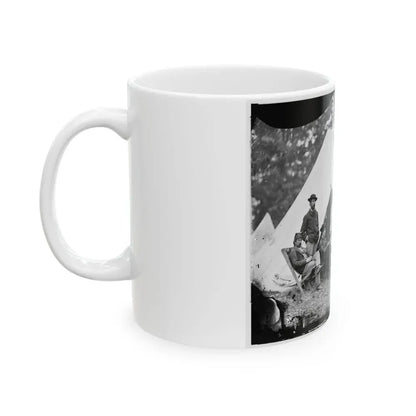 Fairfax Court House, Virginia. Capt. J.B. Howard, A.Q.M. And Group At Headquarters, Army Of The Potomac (U.S. Civil War) White Coffee Mug - Go Mug Yourself
