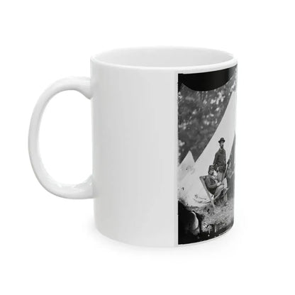 Fairfax Court House, Virginia. Capt. J.B. Howard, A.Q.M. And Group At Headquarters, Army Of The Potomac (U.S. Civil War) White Coffee Mug - Go Mug Yourself