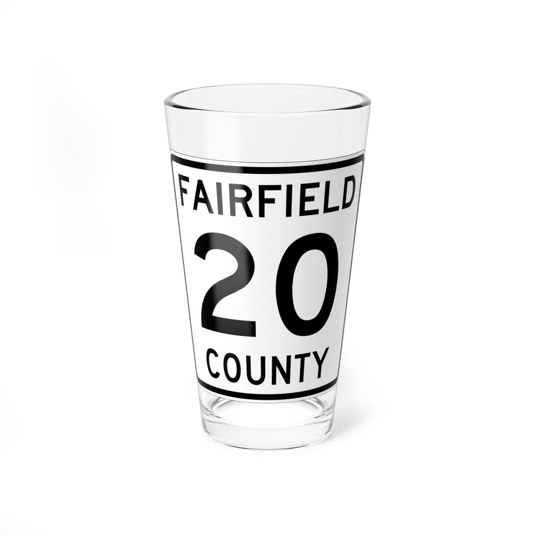 Fairfield County Route 20 OH (Ohio) (Road Sign) Pint Glass 16oz 16oz - Go Mug Yourself