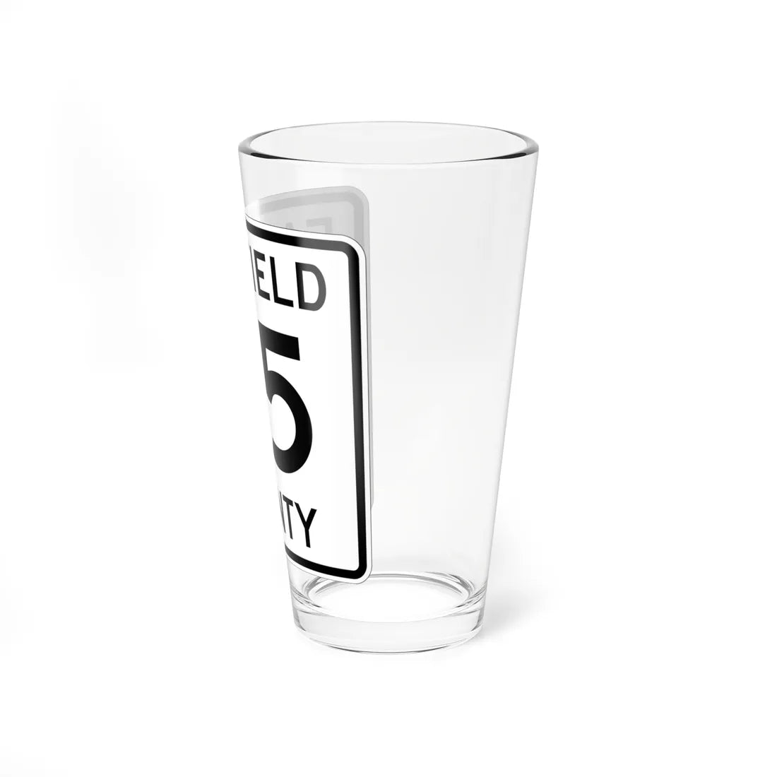 Fairfield County Route 25 OH (Ohio) (Road Sign) Pint Glass 16oz - Go Mug Yourself