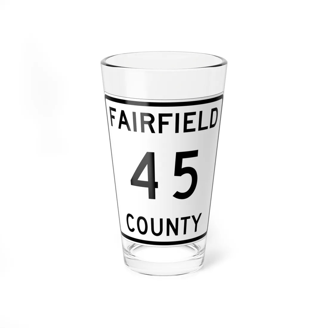 Fairfield County Route 45 OH (Ohio) (Road Sign) Pint Glass 16oz 16oz - Go Mug Yourself
