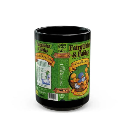 FAIRY TALES AND FABLES PRESENTS THE UGLY DUCKLING (VHS COVER) - Black Coffee Mug 15oz - Go Mug Yourself