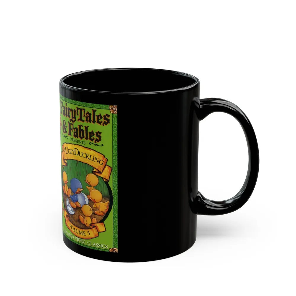 FAIRY TALES AND FABLES PRESENTS THE UGLY DUCKLING (VHS COVER) - Black Coffee Mug-Go Mug Yourself